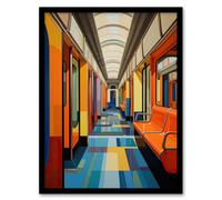 Wee Blue Coo Wall Art Print Next Stop The Tate Metro Underground Living Room Framed | Size: W12" x H16" Wee Blue Coo Multicolor W12" x H16"