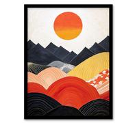 Wall Art Print The Red Queen Of Land And Sea Mountains Living Room Framed Wee Blue Coo Multi A4