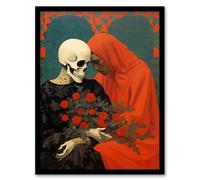 Wall Art Print Til Death Do Us Part And Beyond Gothic Living Room Framed Wee Blue Coo Red A4