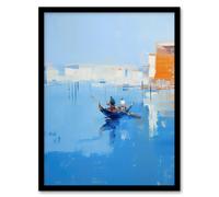 Wee Blue Coo Wall Art Print Venice Visions Grand Canal Gondola Blue Living Room Framed | Size: W12" x H16" Wee Blue Coo Blue W12" x H16"