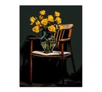Wee Blue Coo Wall Art Print Yellow Roses Are My Favourite Still Life Living Room | Size: W12" x H16" Wee Blue Coo Yellow W12" x H16"