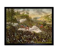 Wee Blue Coo War American Civil Battle Chickamauga USA Art Print Framed Poster Wall Decor 12X16 Inch