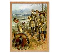 Wee Blue Coo War American Civil General Lee Battle Fredericksburg Art Print Framed Poster Wall Decor 12X16 Inch