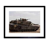 Wee Blue Coo War Army Vehicle Tank Armoured M1a1 Abrams Battle Turret Framed Wall Art Print