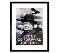 Wee Blue Coo War Churchill Winston Military Victory UK Britain WW2 Framed Wall Art Print