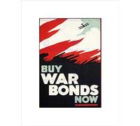 Wee Blue Coo WAR FIRST WORLD BOND PLANE GUN UK VINTAGE ADVERT FRAMED ART PRINT MOUNT B12X1881