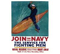 Wee Blue Coo WAR FIRST WORLD NAVY RECRUITMENT ENLIST USA VINTAGE AD POSTER 2676PY