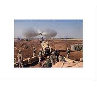 Wee Blue Coo War Military Army Soldier Gun Rifle War Marine Howitzer Shell Art Wall Art Print
