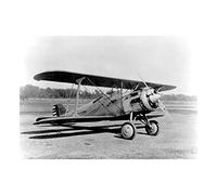 Wee Blue Coo War Military Plane P-13 Viper Biplane Vintage Wall Art Print