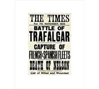 Wee Blue Coo War Napoleonic Battle Trafalgar Times News 1805 UK Nelson Navy Wall Art Print