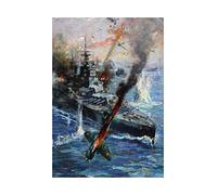 Wee Blue Coo War Painting Bomber Fighter Battleship Combat Cuneo UK Wall Art Print