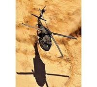 Wee Blue Coo War Photography Military Aircraft Uh60 Black Hawk Helicopter Desert Art Print Poster Wall Decor 12X16 Inch