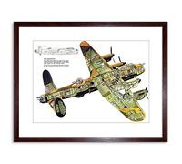 Wee Blue Coo War Plane Bomber Avro Lancaster Cutaway WWII UK Framed Wall Art Print
