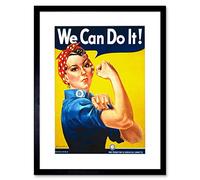 Wee Blue Coo War Second World We Can Do It Women Framed Art Print Picture F12X1871