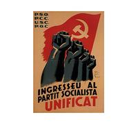 Wee Blue Coo War Socialist Unity Republican Spanish Civil Picture Wall Art Print