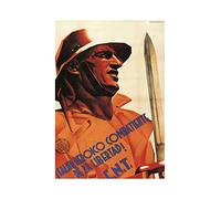 Wee Blue Coo War Spanish Civil Heroic Communist CNT Spain Advertising Wall Art Print