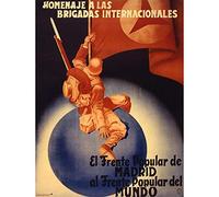 Wee Blue Coo War Spanish Civil International Brigade Homage Popular Front Art Print Poster Wall Decor 12X16 Inch