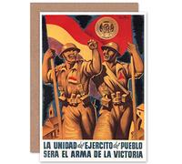Wee Blue Coo WAR SPANISH CIVIL INTERNATIONAL BRIGADE REPUBLICAN SPAIN GREETINGS CARD