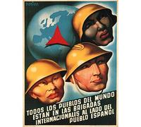 Wee Blue Coo War Spanish Civil International Brigade Spain Republican Art Print Poster Wall Decor 12X16 Inch