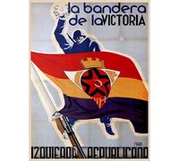 Wee Blue Coo War Spanish Civil Republican Flag Spain Vintage Art Print Poster Wall Decor 12X16 Inch