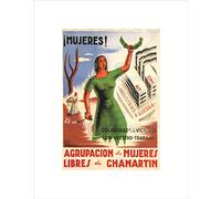 Wee Blue Coo War Spanish Civil Women Liberty CNT AIT Republican Spain Wall Art Print