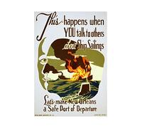 Wee Blue Coo War U Boat Ship USA New Orleans Vintage Advertising Retro Wall Art Print