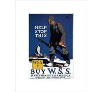 Wee Blue Coo WAR WW1 AMERICA BOND SAVINGS PUBLIC INFORMATION FRAMED ART PRINT MOUNT B12X1875