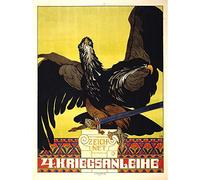 Wee Blue Coo War Wwi Austria Hungary Loan Bond Eagle Art Print Poster Wall Decor 12X16 Inch