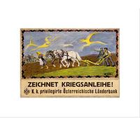 Wee Blue Coo War WWI Austria Hungary Loan Fund Plow Plough Farm Wall Art Print