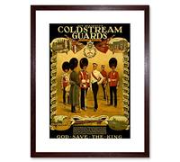 Wee Blue Coo War WWI Britain Enlist Coldstream Guard King Country Framed Wall Art Print