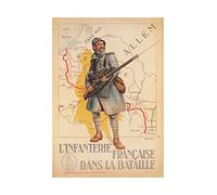 Wee Blue Coo War WWI France Infantry Soldier Battle Belgium Picture Wall Art Print