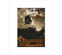 Wee Blue Coo WAR WWI GERMANY FUND RAISER BOND SOLDIER UBOAT FRAMED ART PRINT MOUNT B12X5966