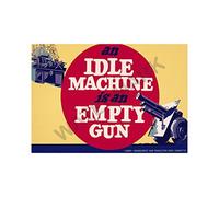 Wee Blue Coo War WWII Ad 1942 USA Idle Machine Empty Gun Wall Art Print
