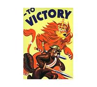 Wee Blue Coo War WWII Canada Victory Lion Beaver Cigar Picture Wall Art Print