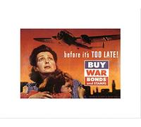 Wee Blue Coo War WWII German Bomber Bonds Mother Child Wall Art Print