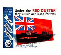Wee Blue Coo WAR WWII UK NAVY FLAG RED DUSTER ENSIGN WEAPON BOAT SHIP 30X40 CMS FINE ART PRINT ART POSTER BB9328