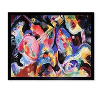 Wee Blue Coo Wassily Kandinsky Russian Abstract Old Master Painting Art Print Framed Poster Wall Decor 12X16 Inch
