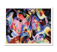 Wee Blue Coo Wassily Kandinsky Russian Abstract Old Master Painting Art Print Framed Poster Wall Decor 12X16 Inch
