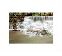 Wee Blue Coo Waterfall Cascade Thailand Pretty Exposure Wall Art Print