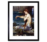 Wee Blue Coo Waterhouse Mermaid Old Master Painting Framed Art Print Picture F12X467