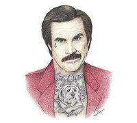 Wee Blue Coo Wayne Maguire Tattooed Anchorman Ferrell Inked Ikon Canvas Print