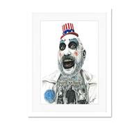 Wee Blue Coo Wayne Maguire Tattooed Captain Spaulding Inked Ikon Large Art Print Poster Wall Decor 18x24 inch Supplied Ready To Hang With Included Mount Brackets