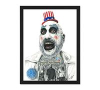 Wee Blue Coo Wayne Maguire Tattooed Captain Spaulding Inked Ikon Large Framed Art Print Poster Wall Decor 18x24 inch