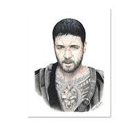 Wee Blue Coo Wayne Maguire Tattooed Gladiator Maximus Inked Ikon Large Framed Art Print Poster Wall Decor 18x24 inch