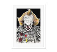 Wee Blue Coo Wayne Maguire Tattooed Pennywise It Clown Inked Ikon Large Art Print Poster Wall Decor 18x24 inch Supplied Ready To Hang With Included Mount Brackets