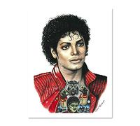 Wee Blue Coo Wayne Maguire Tattooed Thriller Michael Jackson Inked Ikon Large Framed Art Print Poster Wall Decor 18x24 inch