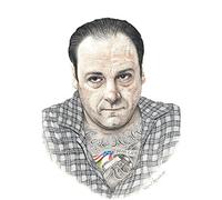 Wee Blue Coo Wayne Maguire Tattooed Tony Soprano Inked Ikon Canvas Art Print