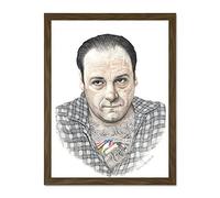 Wee Blue Coo Wayne Maguire Tattooed Tony Soprano Inked Ikon Large Framed Art Print Poster Wall Decor 18x24 inch
