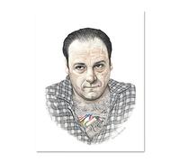 Wee Blue Coo Wayne Maguire Tattooed Tony Soprano Inked Ikon Large Framed Art Print Poster Wall Decor 18x24 inch