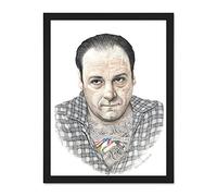 Wee Blue Coo Wayne Maguire Tattooed Tony Soprano Inked Ikon Large Framed Art Print Poster Wall Decor 18x24 inch